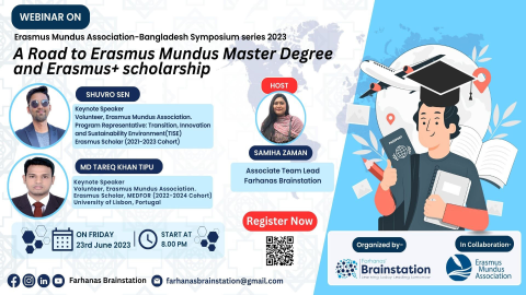 A Road to Erasmus Mundus Master Degree and Erasmus+ Scholarship event by Farhanas Brainstation